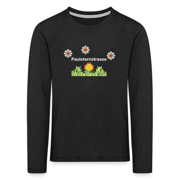 Paulsternstrasse - Kinder Langarmshirt - Schwarz