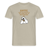 Kaffee motiviert - Männer Premium T-Shirt - Sandbeige