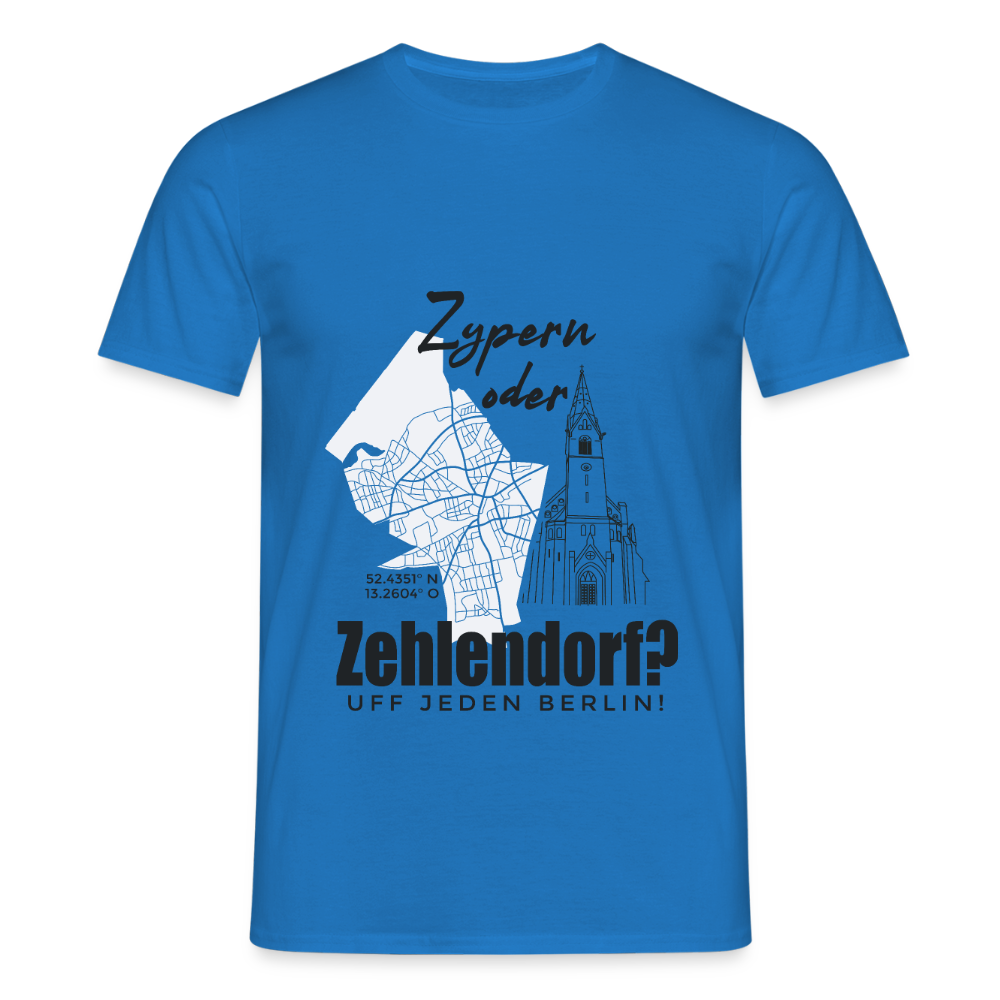 Zypern oder Zehlendorf - Männer Premium T-Shirt - Royalblau