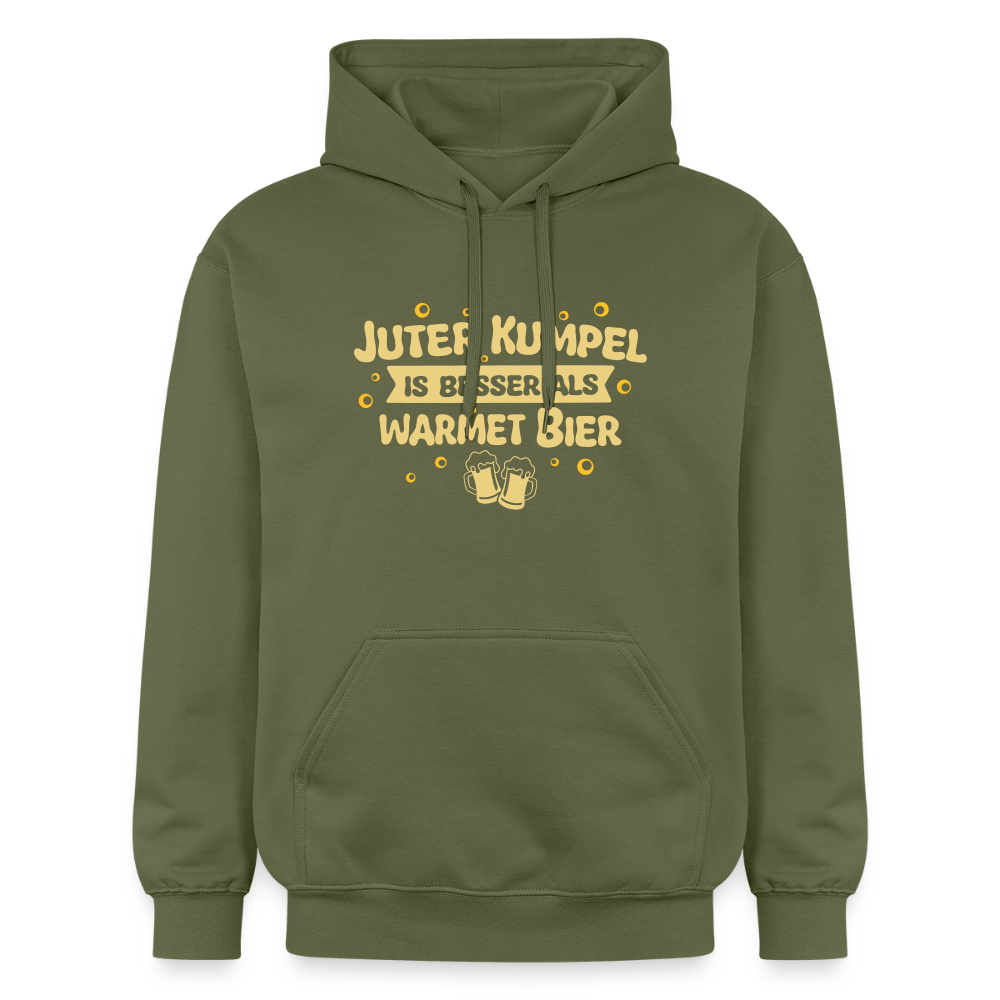 Juter Kumpel ist besser als warmet Bier - Hoodie - Militärgrün