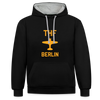 THF - Kontrast Hoodie - Schwarz/Grau meliert