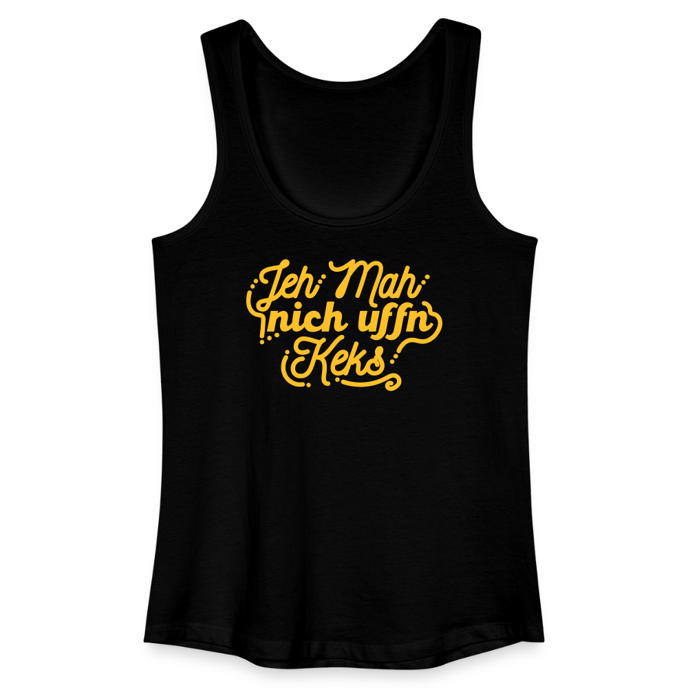 Jeh mah nich uffn Keks gelb - Frauen Bio Tank Top - Schwarz