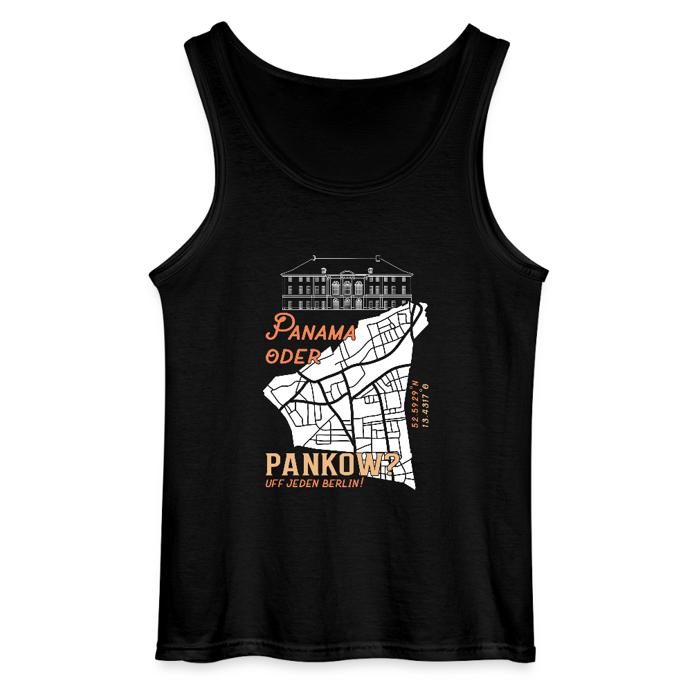 Panama oder Pankow - Männer Tank Top - Schwarz