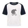 Fahrradbär - Kinder Baseball T-Shirt - Weiß/Navy