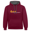 Lächeln is keen Jesichtsbruch - Kontrast Hoodie - Weinrot/Anthrazit