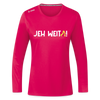 Jeh Weita! - Frauen Sport Langarmshirt - dunkles Pink