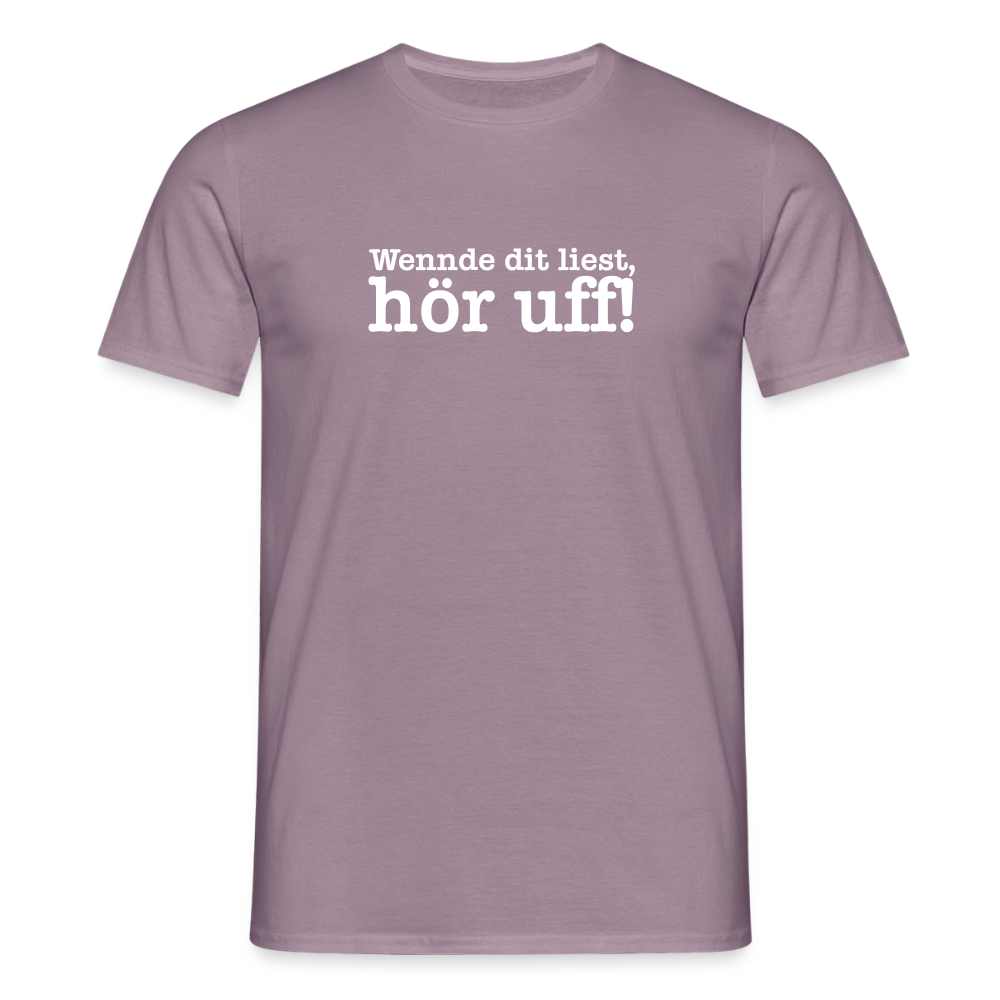 Wenn de dit liest, hör uf! - Männer Premium T-Shirt - Lilagrau
