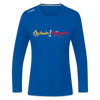 Lächeln beim Nörgeln - Frauen Sport Langarmshirt - Royalblau