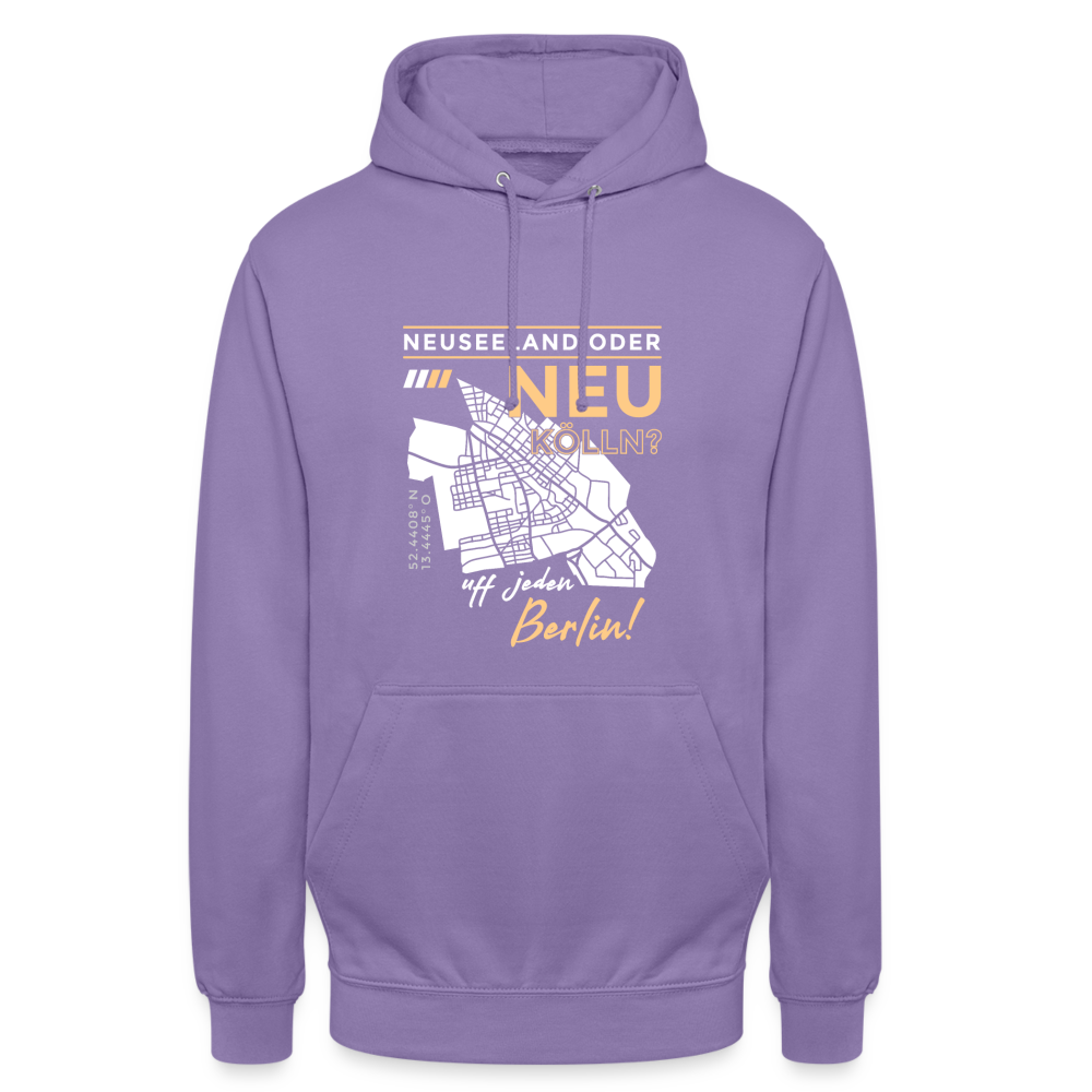 Neuseeland oder Neukölln - Unisex Hoodie - Lavendel