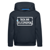 Tach ihr Flitzpiepen - weiß - Kinder Premium Hoodie - Navy