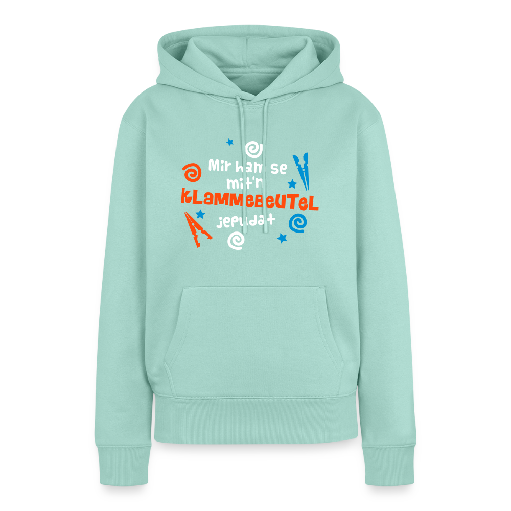 Mit'n Klammabeutel jepudat - Frauen Premium Hoodie - Mint 