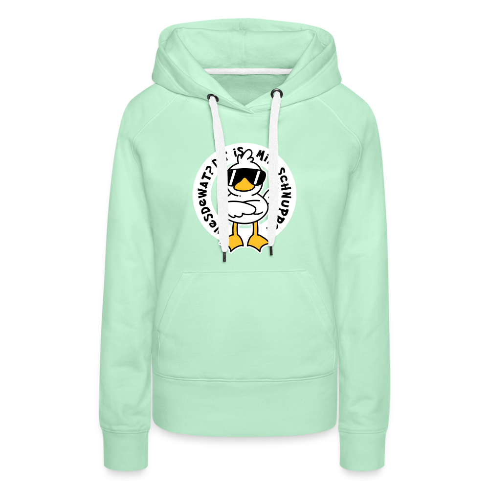 Wesdewat? - Frauen Premium Hoodie - helles Mintgrün