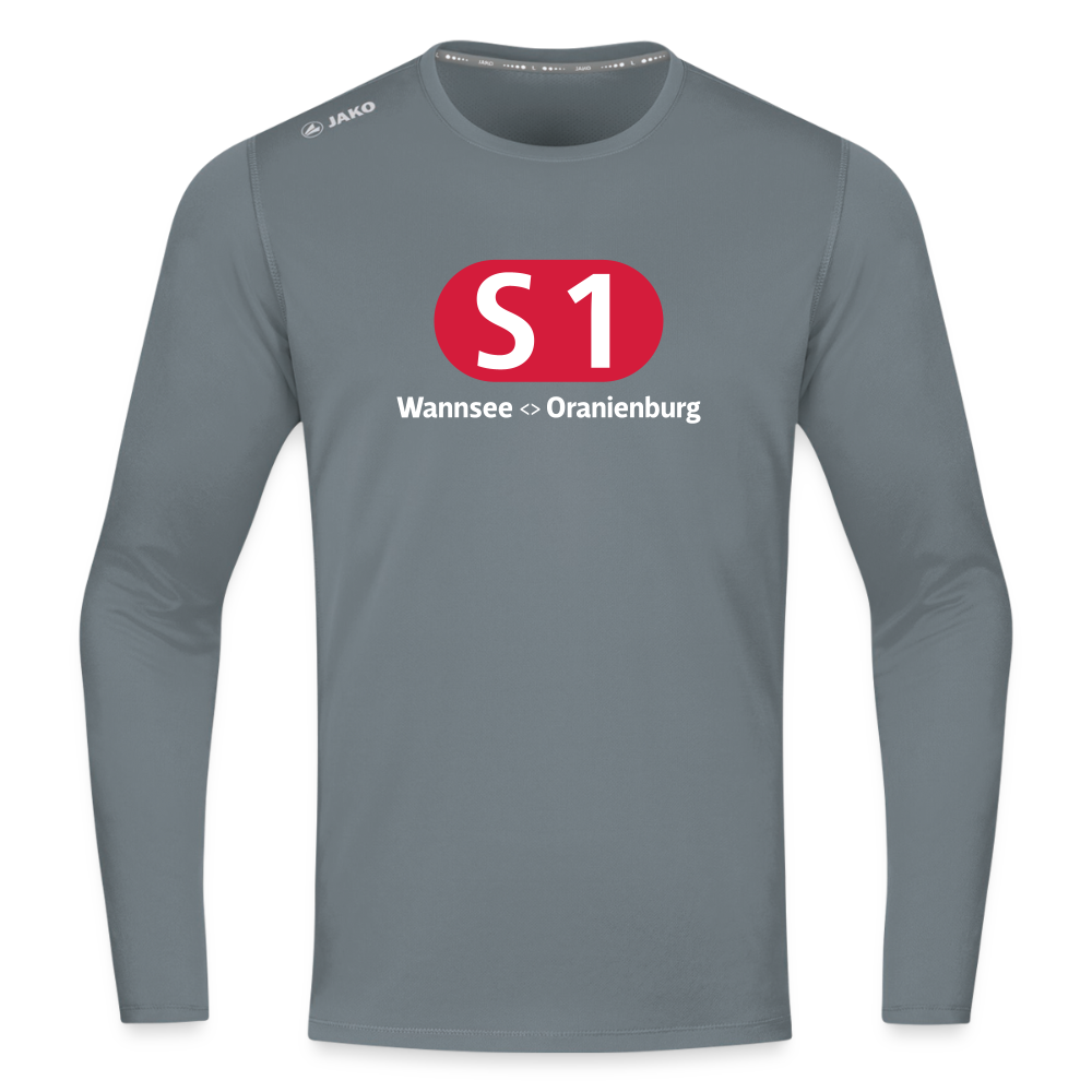 S1 - Männer Sport Langamshirt - Grau