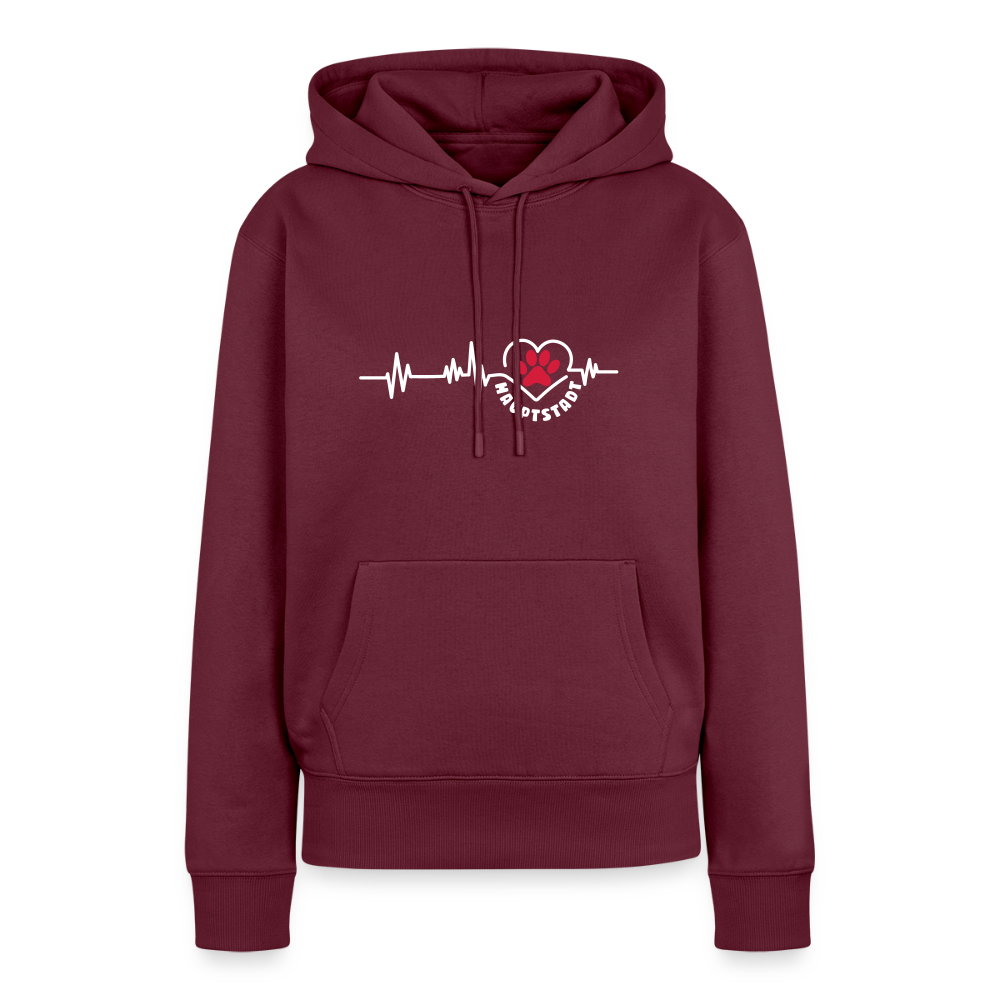 Hauptstadt - Frauen Premium Hoodie - Burgunderrot