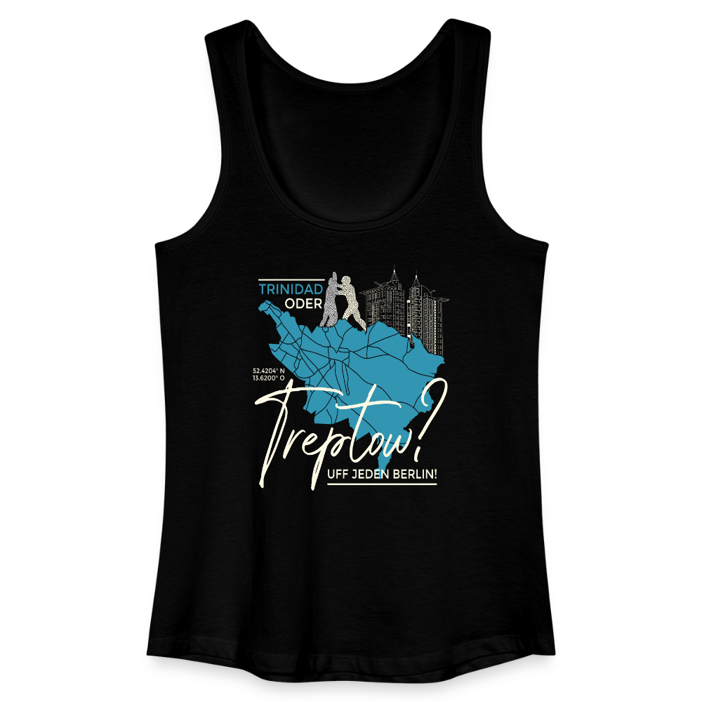 Trinidad oder Treptow - Frauen Bio Tank Top - Schwarz