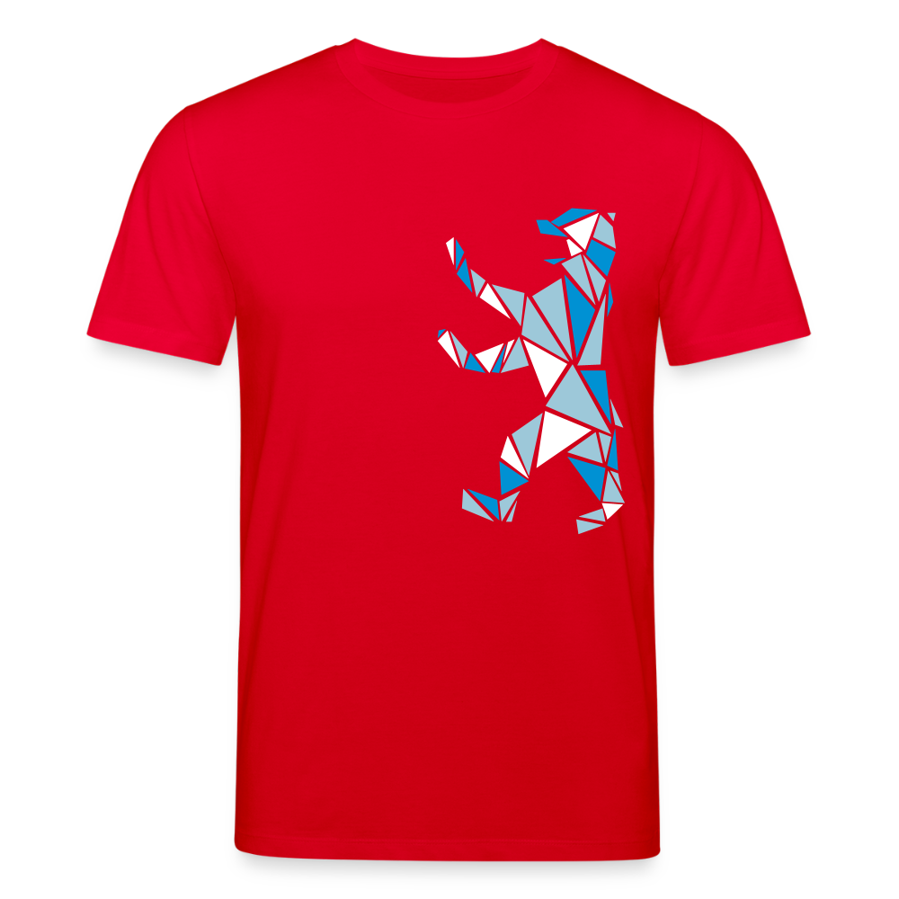 Berliner Bär Geometrie - Unisex Bio T-Shirt - Rot