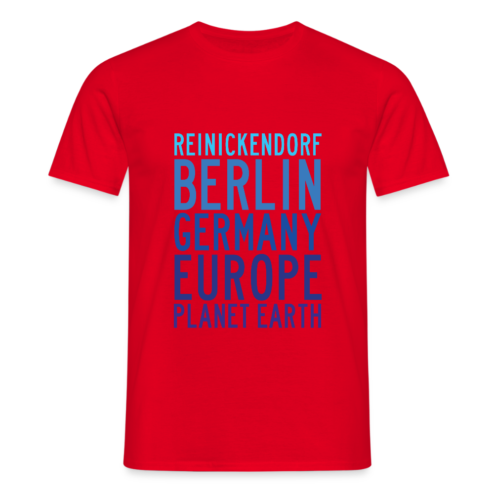 Reinickendorf Planet Earth - Männer Premium T-Shirt - Rot