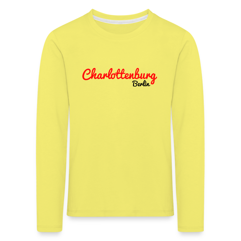 Charlottenburg Berlin - Kinder Langarmshirt - Gelb