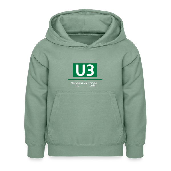U3 - Kinder Premium Hoodie - Graugrün