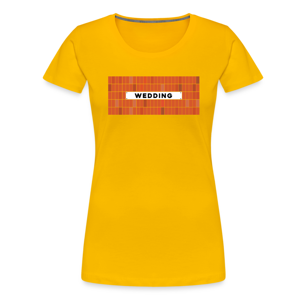 Wedding - Frauen Premium T-Shirt - Sonnengelb