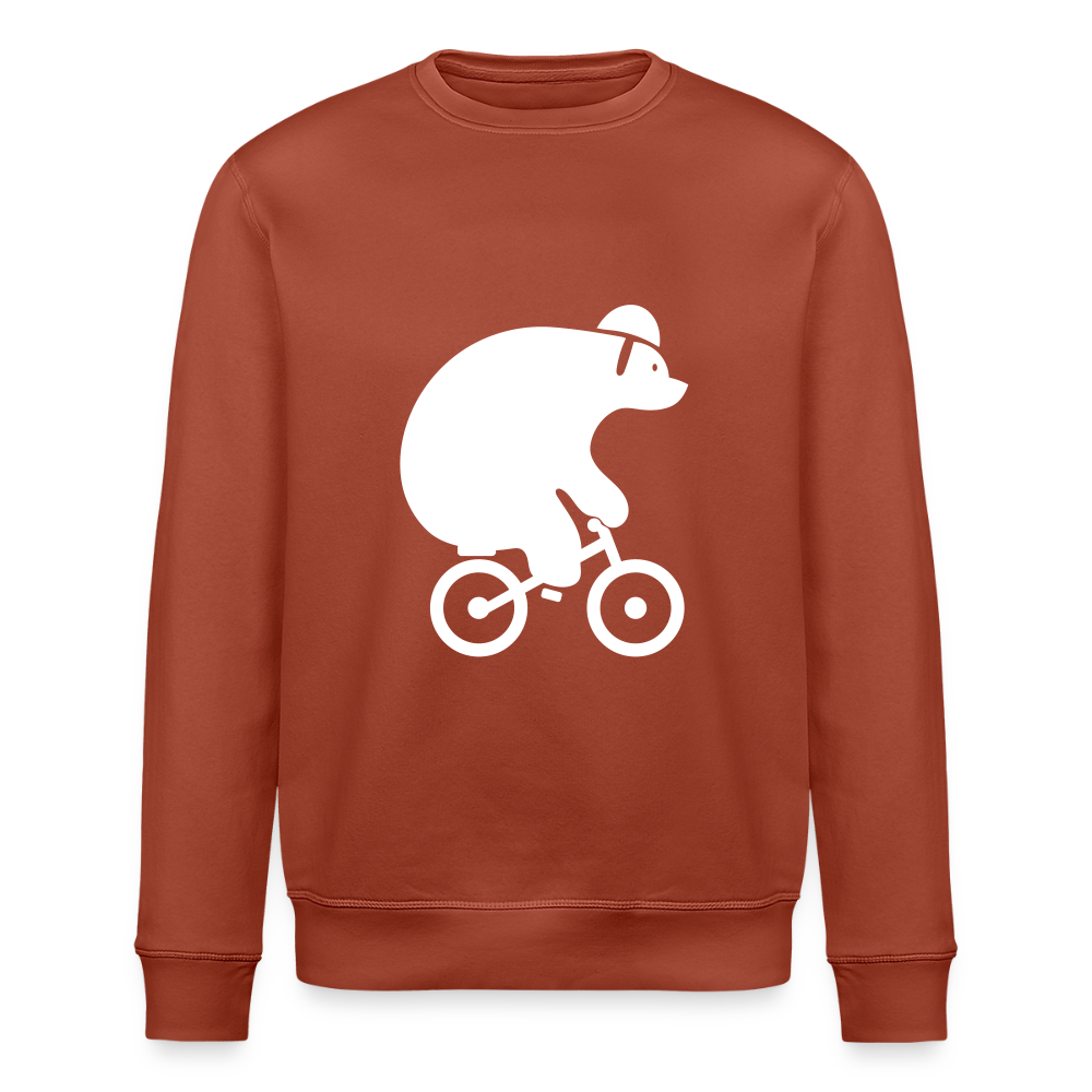 Fahrradbär - Unisex Bio Sweatshirt - Terrakotta