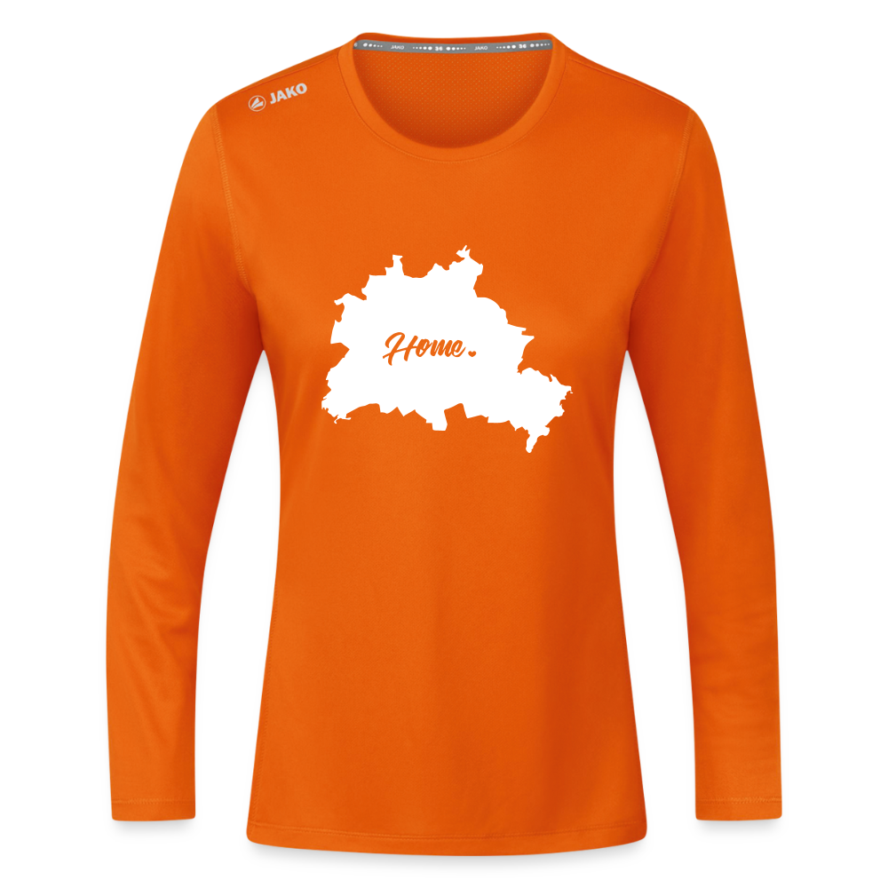 Heimat Berlin - Frauen Sport Langarmshirt - Neonorange