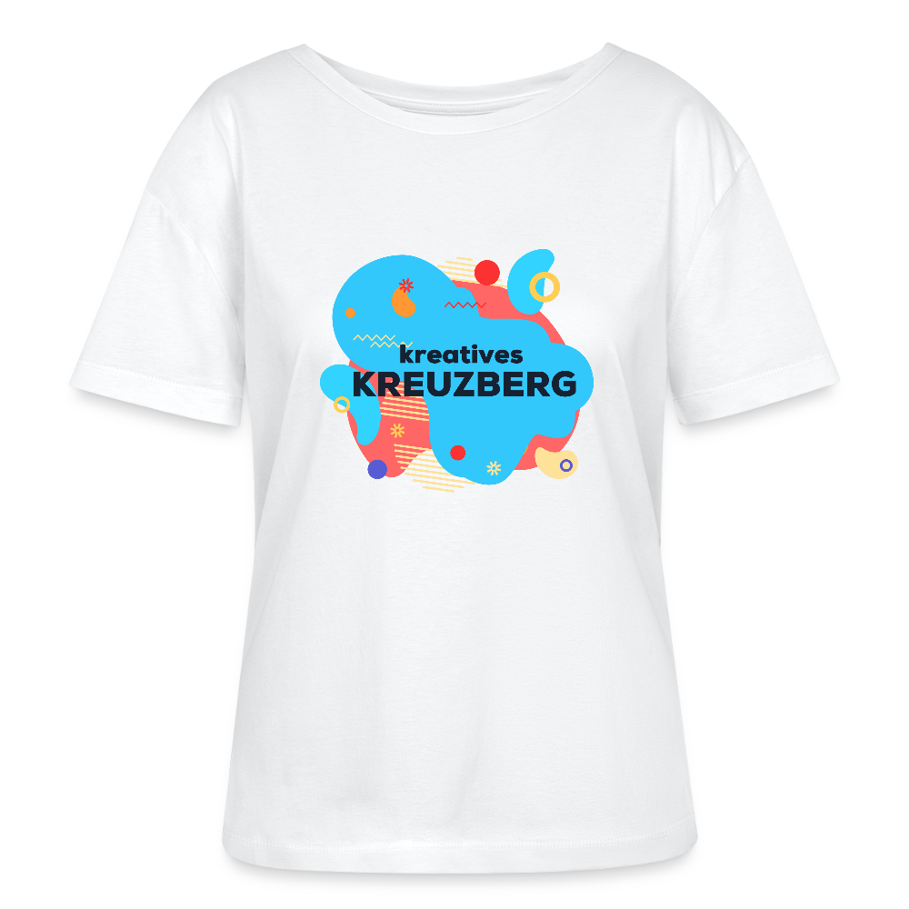 Kreatives Kreuzberg - Relaxed Rundhals Frauen Bio-T-Shirt - Weiß