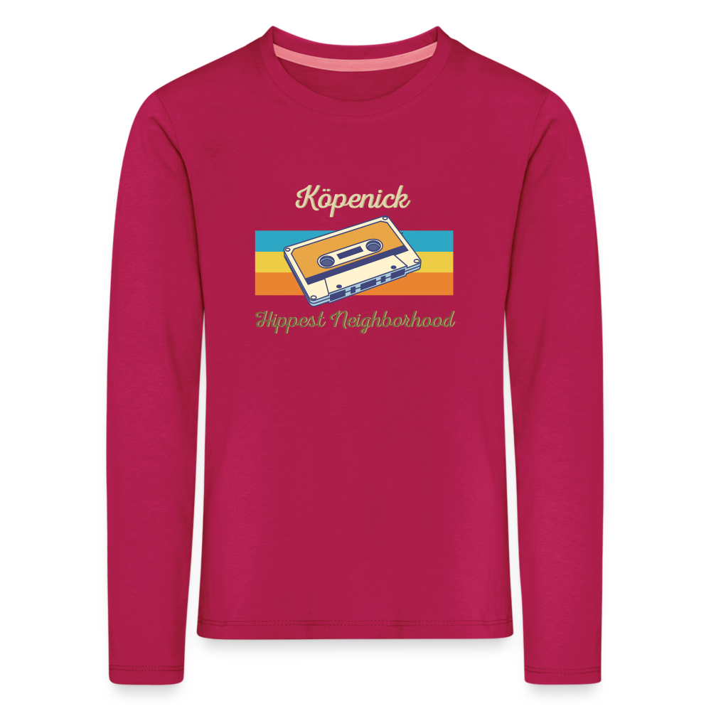 Köpenick Hippest Neighborhood - Kinder Langarmshirt - dunkles Pink