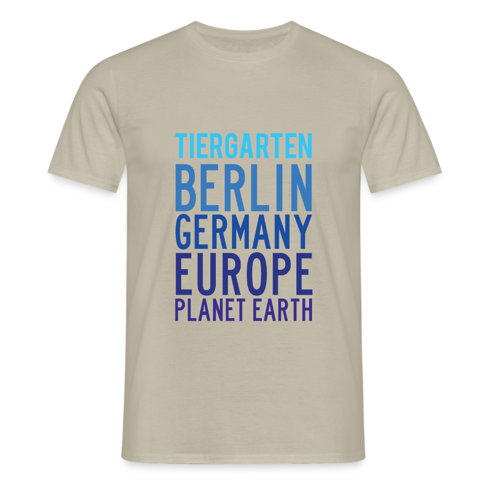 Tiergarten Planet Earth - Männer Premium T-Shirt - Sandbeige