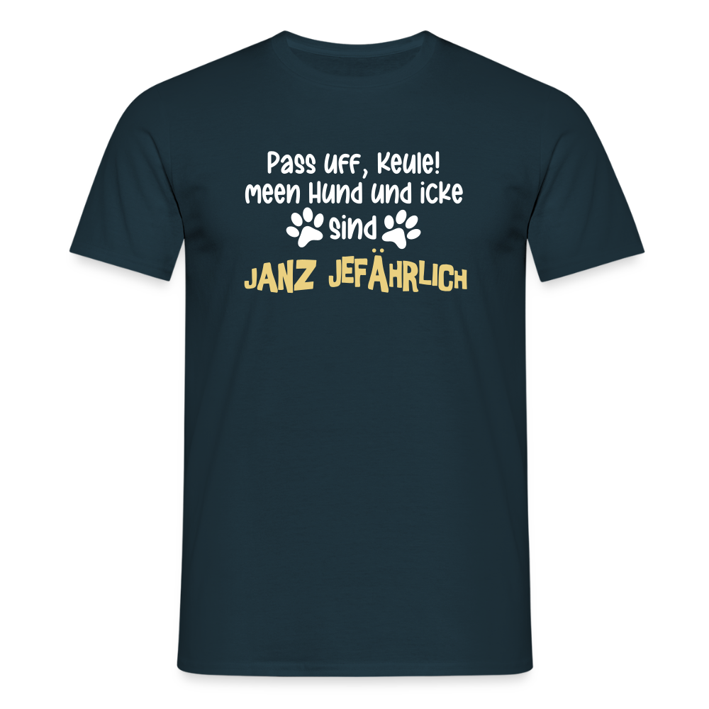 Janz Jefährlich - Männer Premium T-Shirt - Navy