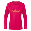 Dit flutscht! - Frauen Sport Langarmshirt - dunkles Pink
