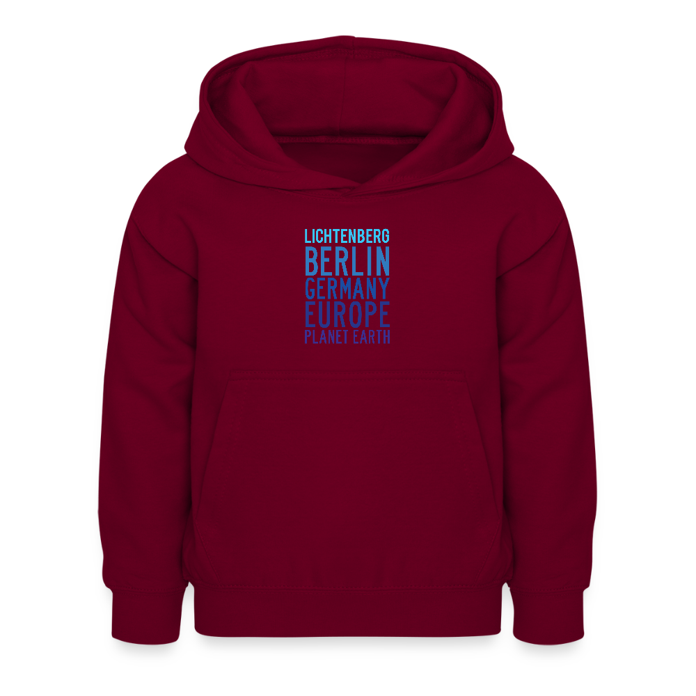 Lichtenberg Planet Earth - Kinder Hoodie - Bordeaux