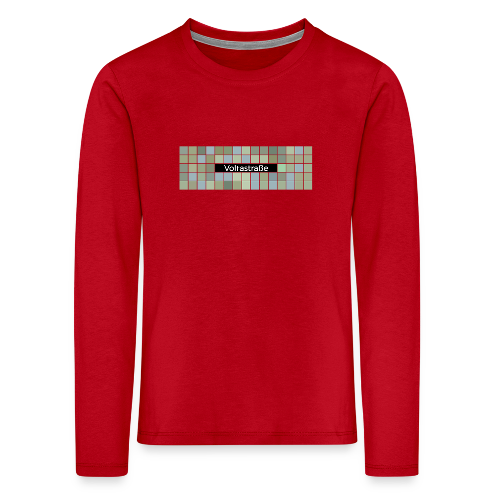 Voltastrasse - Kinder Langarmshirt - Rot