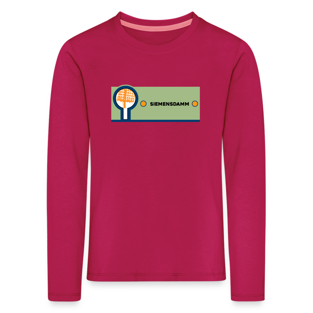 Siemensdamm - Kinder Langarmshirt - dunkles Pink