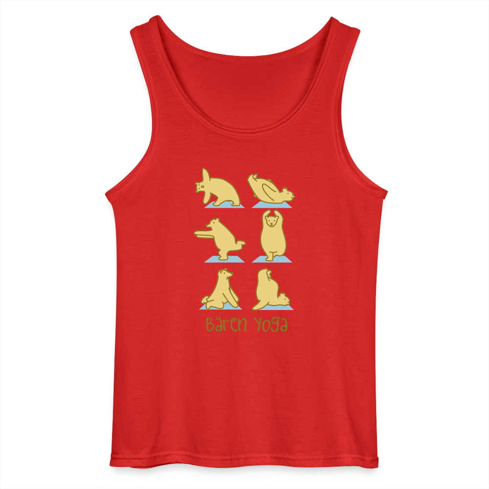 Bären Yoga - Männer Tank Top - Rot