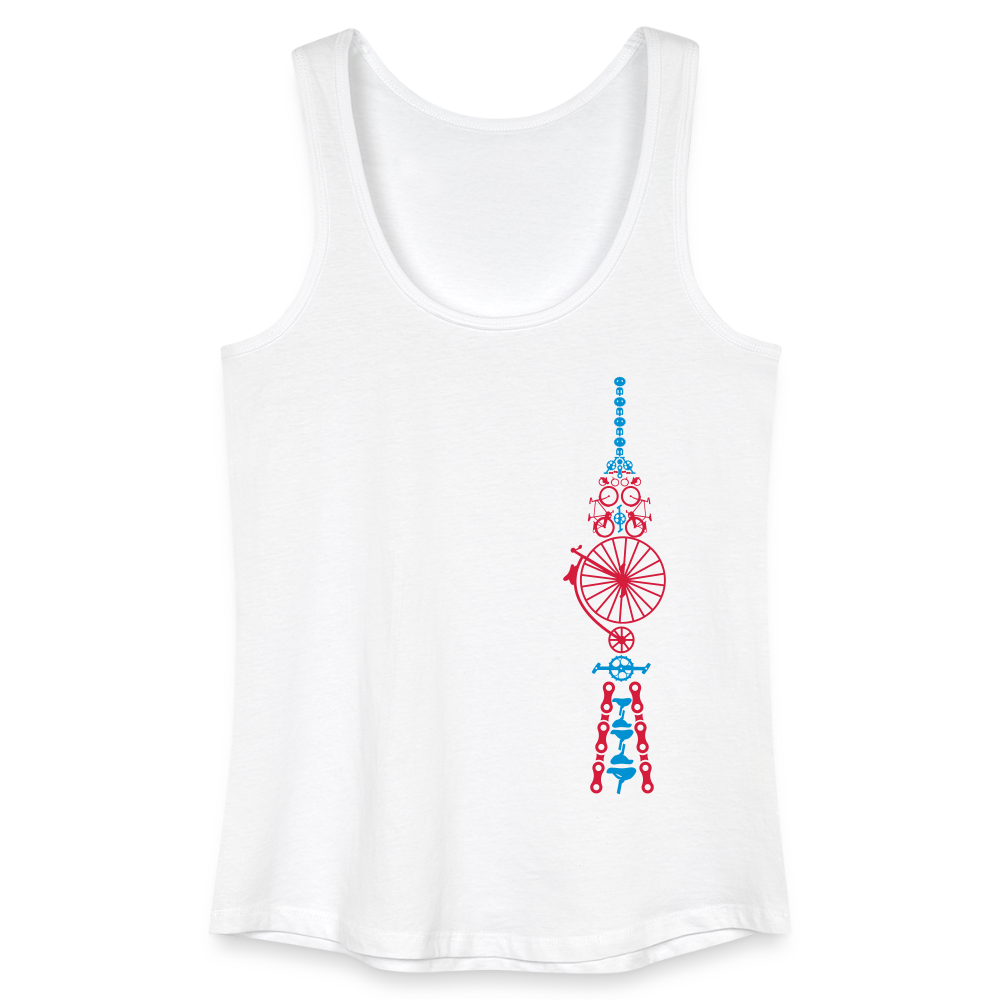 Fernsehturm der Fahrräder - Frauen Bio Tank Top - Weiß