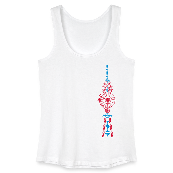 Fernsehturm der Fahrräder - Frauen Bio Tank Top - Weiß