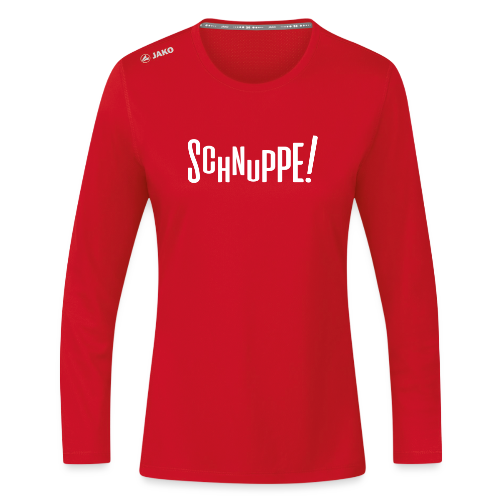 Schnuppe! - Frauen Sport Langarmshirt - Rot