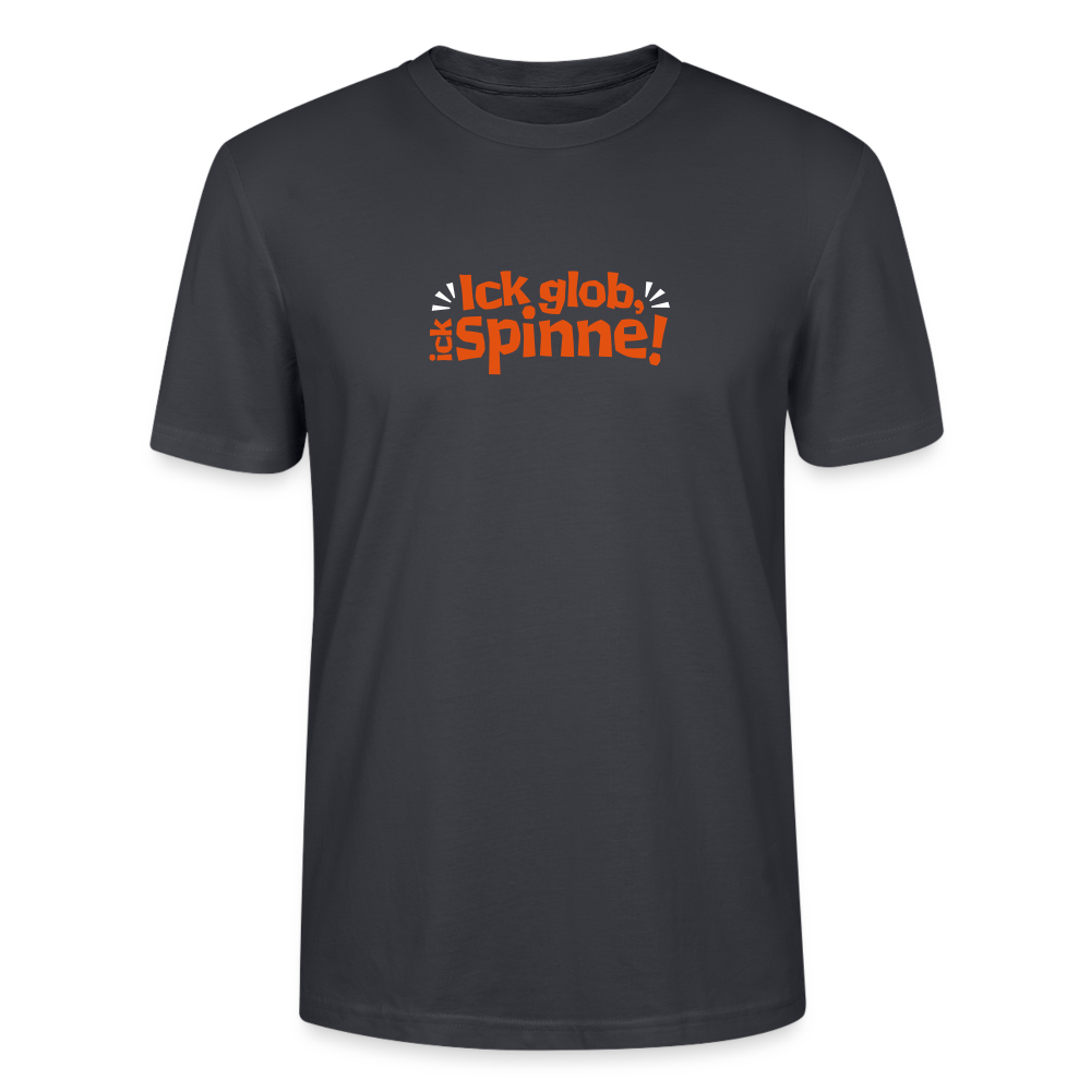 Ick glob, ick spinne! - Männer Bio T-Shirt - Dunkles Graublau