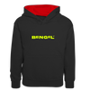 Bengel Berlin - Kinder Kontrast-Hoodie - Schwarz/Rot