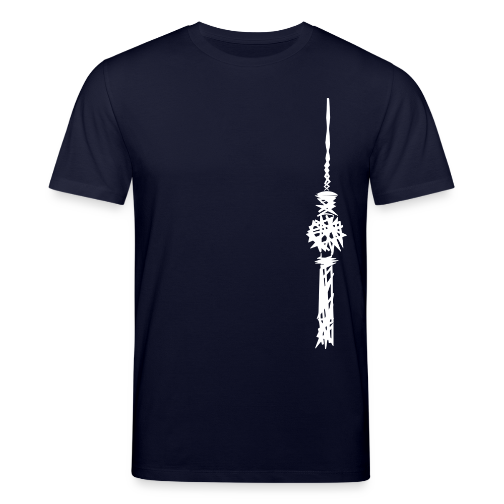 Fernsehturm Zick zack - Unisex Bio T-Shirt - Navy