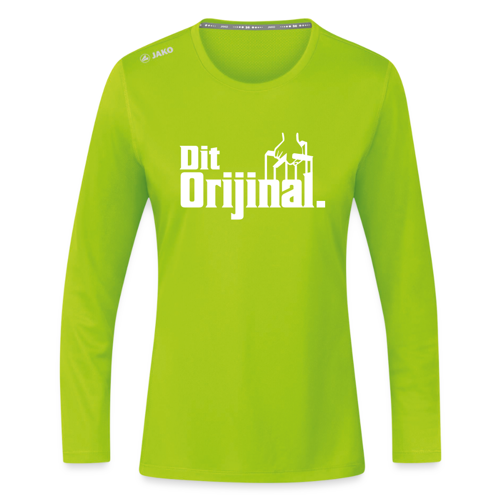 Dit Orijinal - Frauen Sport Langarmshirt - Neongrün