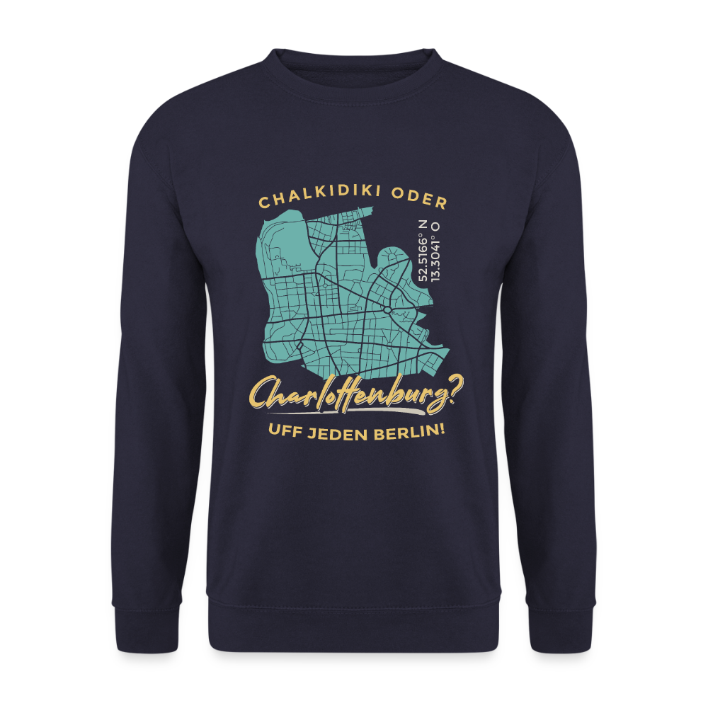 Chalkidiki oder Charlottenburg - Unisex Pullover - Navy