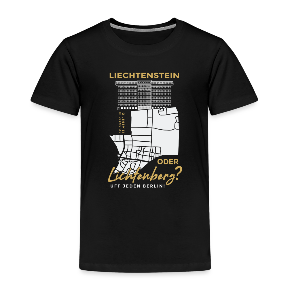 Liechtenstein oder Lichtenberg - Kinder Premium T-Shirt - Schwarz