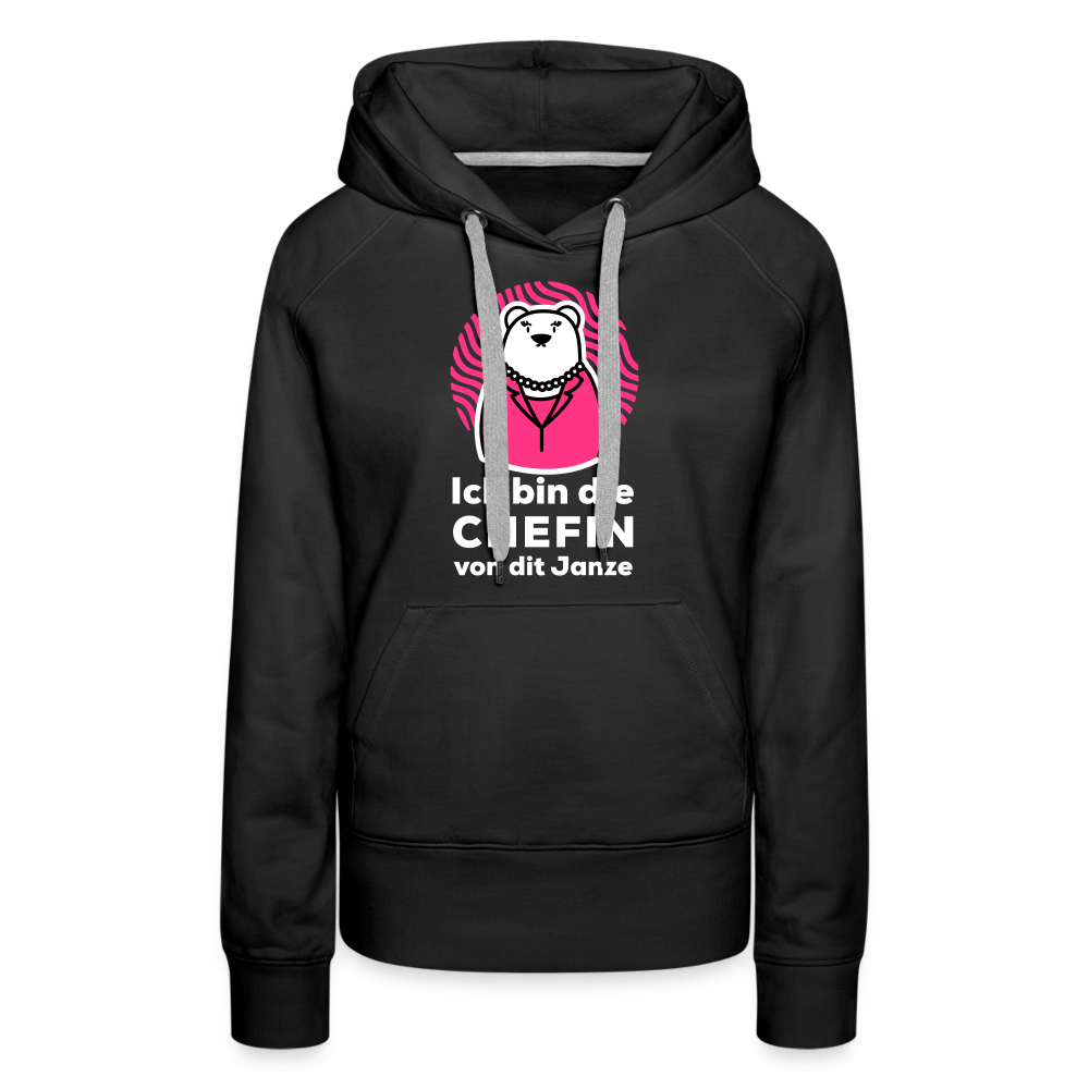 Chefin - Frauen Premium Hoodie - Schwarz