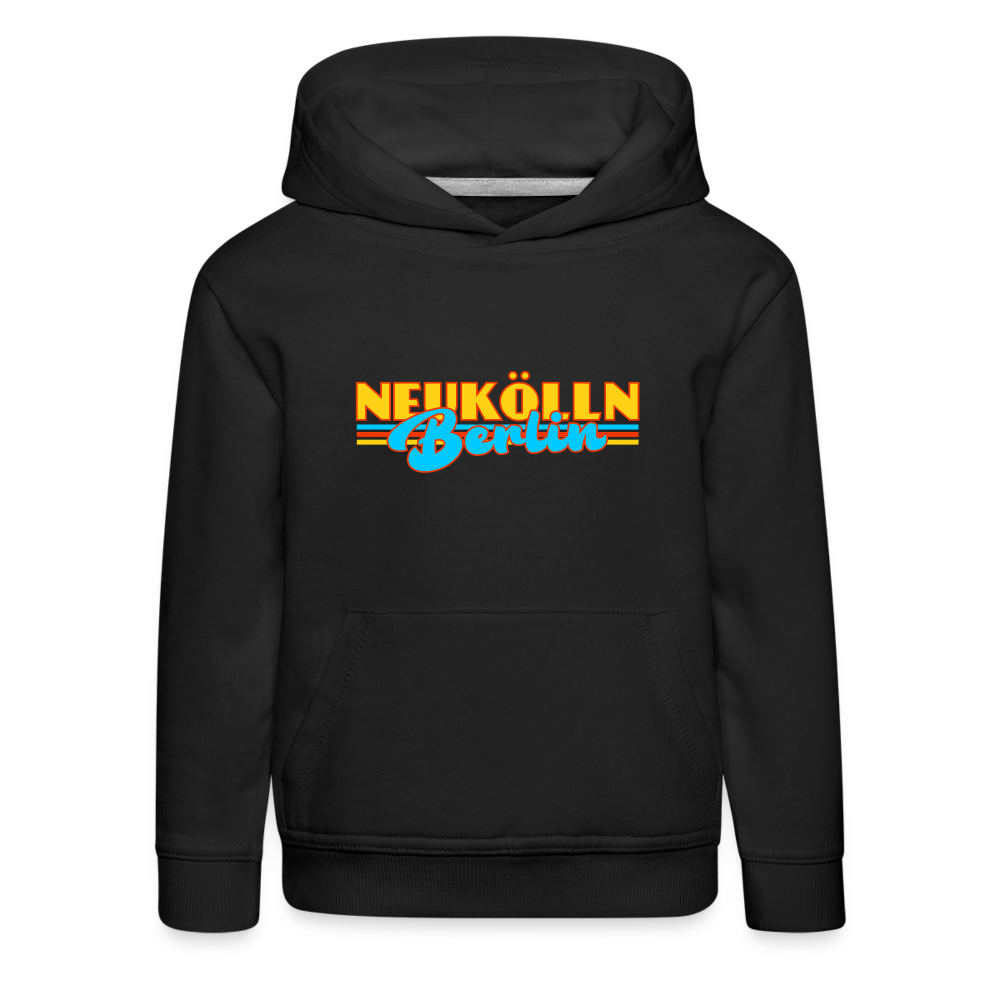 Neukölln Berlin Retro - Kinder Premium Hoodie - Schwarz