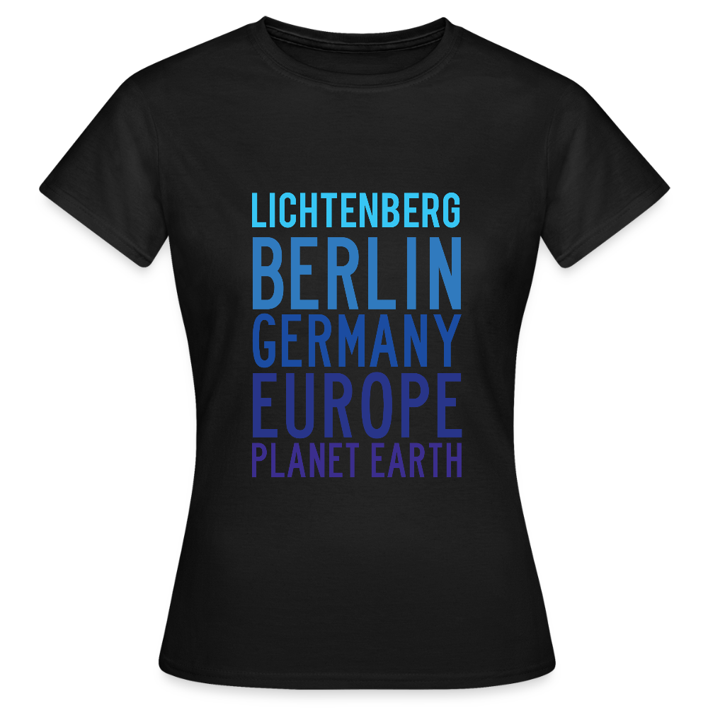 Lichtenberg Planet Earth - Frauen Premium T-Shirt - Schwarz
