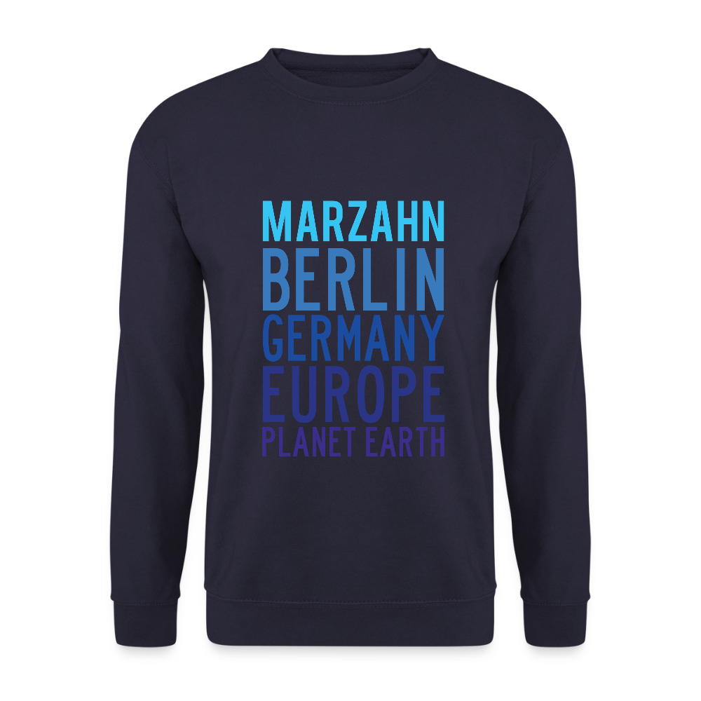 Marzahn Planet Earth - Unisex Pullover - Navy
