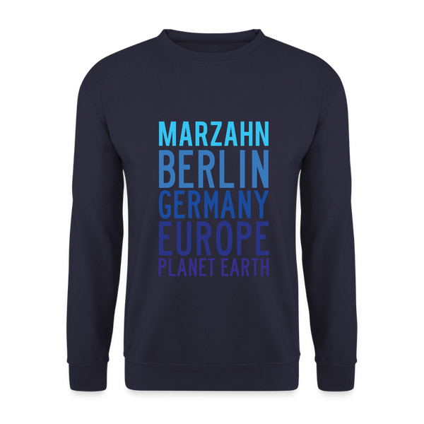 Marzahn Planet Earth - Unisex Pullover - Navy