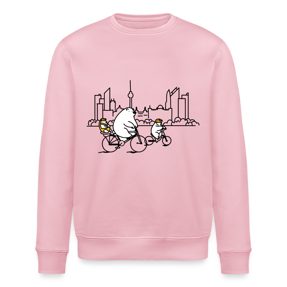 Fahrradtour Berlin - Unisex Bio Sweatshirt - Hellrosa